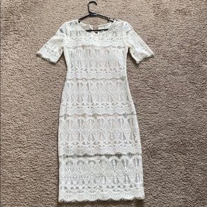 J.O.A. Ivory Lace Body-con Dress